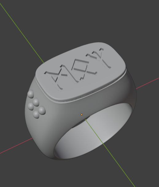 Chevalière — Vue trois-quarts